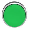 Green projecting pushbutton head Ø22 spring return unmarked