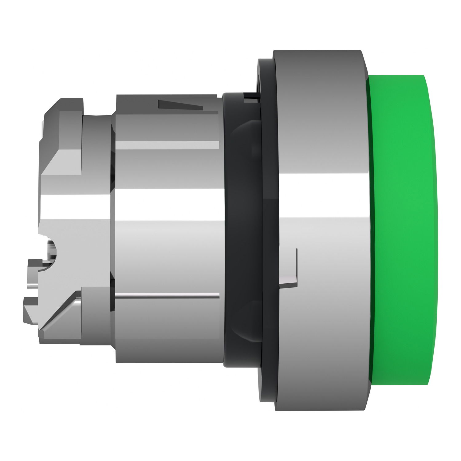 Green projecting pushbutton head Ø22 spring return unmarked – Image 6 of 9