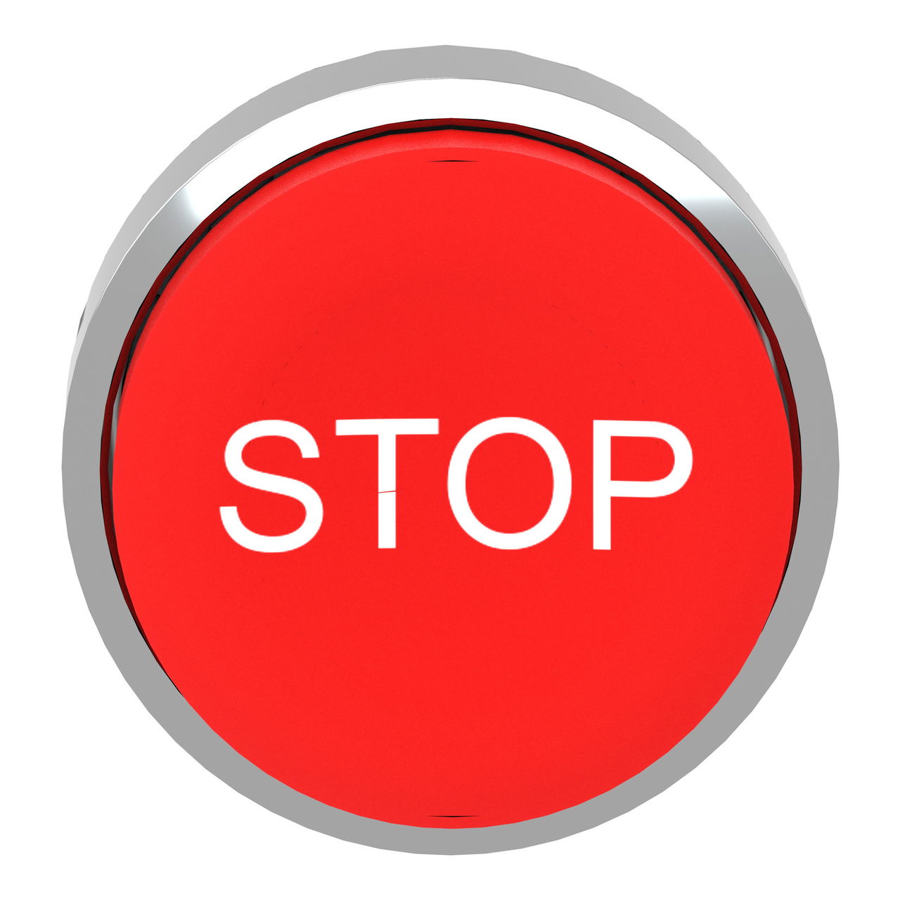 Projecting push button head Ø40, metal, red, Ø22, spring return, marked STOP – Image 3 of 7