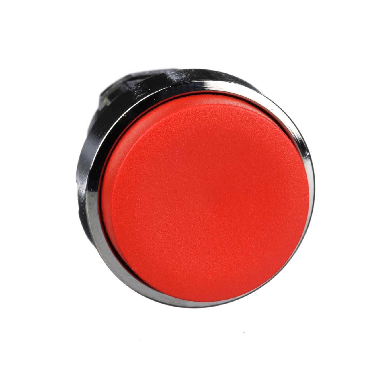 Red projecting pushbutton head Ø22 spring return unmarked