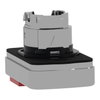 Double-headed push button head, metal, Ø22, 1 green flush marked I + 1 red projecting marked O