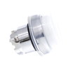 Push button head, metal, projecting, white, Ø22, spring return, booted, unmarked