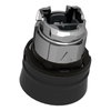 Black flush pushbutton head Ø22 spring return unmarked