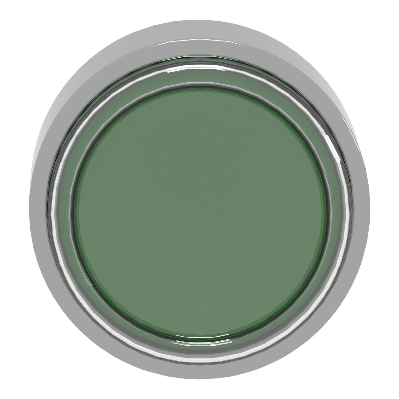 Head for non illuminated push button, Harmony XB4, green flush, 22mm, spring return, clear boot, unmarked – Image 4 of 9