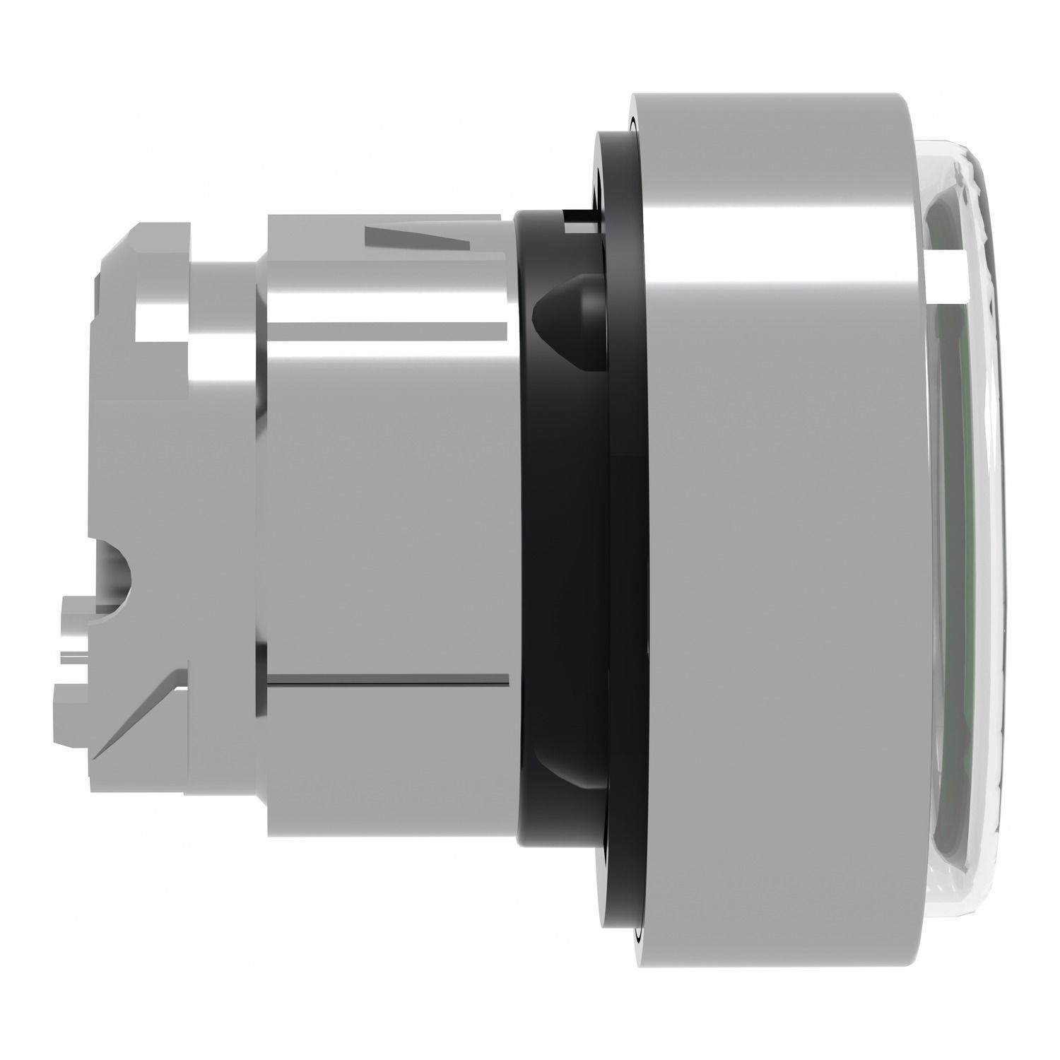 Head for non illuminated push button, Harmony XB4, green flush, 22mm, spring return, clear boot, unmarked – Image 6 of 9