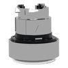Head for non illuminated push button, Harmony XB4, green flush, 22mm, spring return, clear boot, unmarked