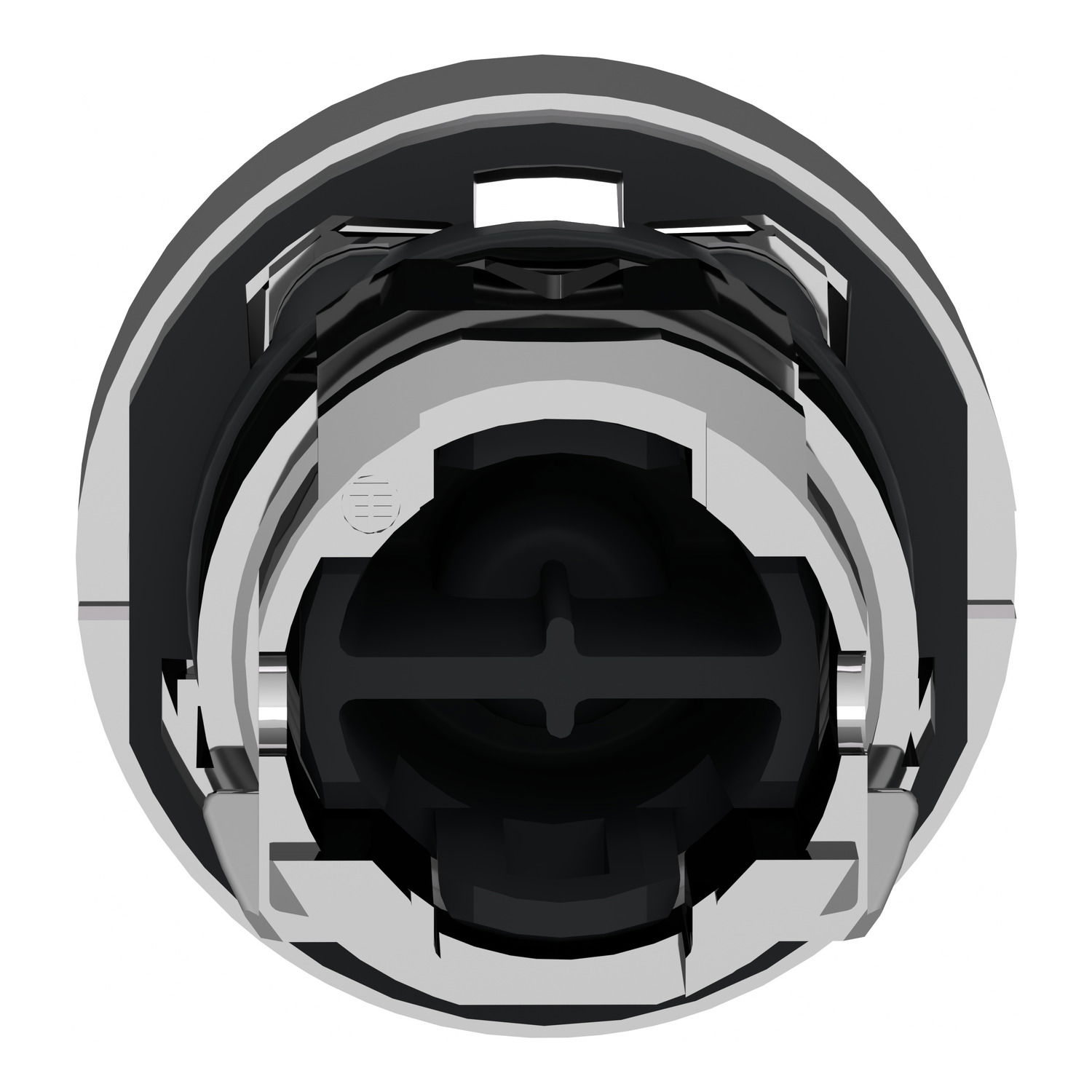 Head for non illuminated push button, Harmony XB4, metal, green flush, 22mm, spring return, clear boot, unmarked – Image 2 of 7