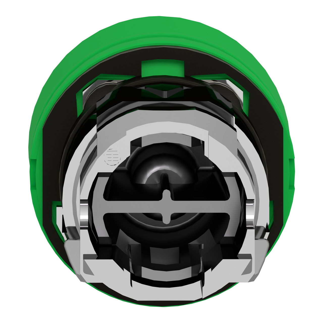 Green flush pushbutton head Ø22 spring return unmarked – Image 2 of 9