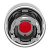 Head for non illuminated push button, Harmony XB4, red flush, 22mm, spring return, clear boot, unmarked