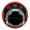 Red flush pushbutton head Ø22 spring return unmarked