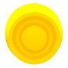 Yellow flush pushbutton head Ø22 spring return unmarked