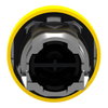 Yellow flush pushbutton head Ø22 spring return unmarked
