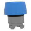 Blue flush pushbutton head Ø22 spring return unmarked