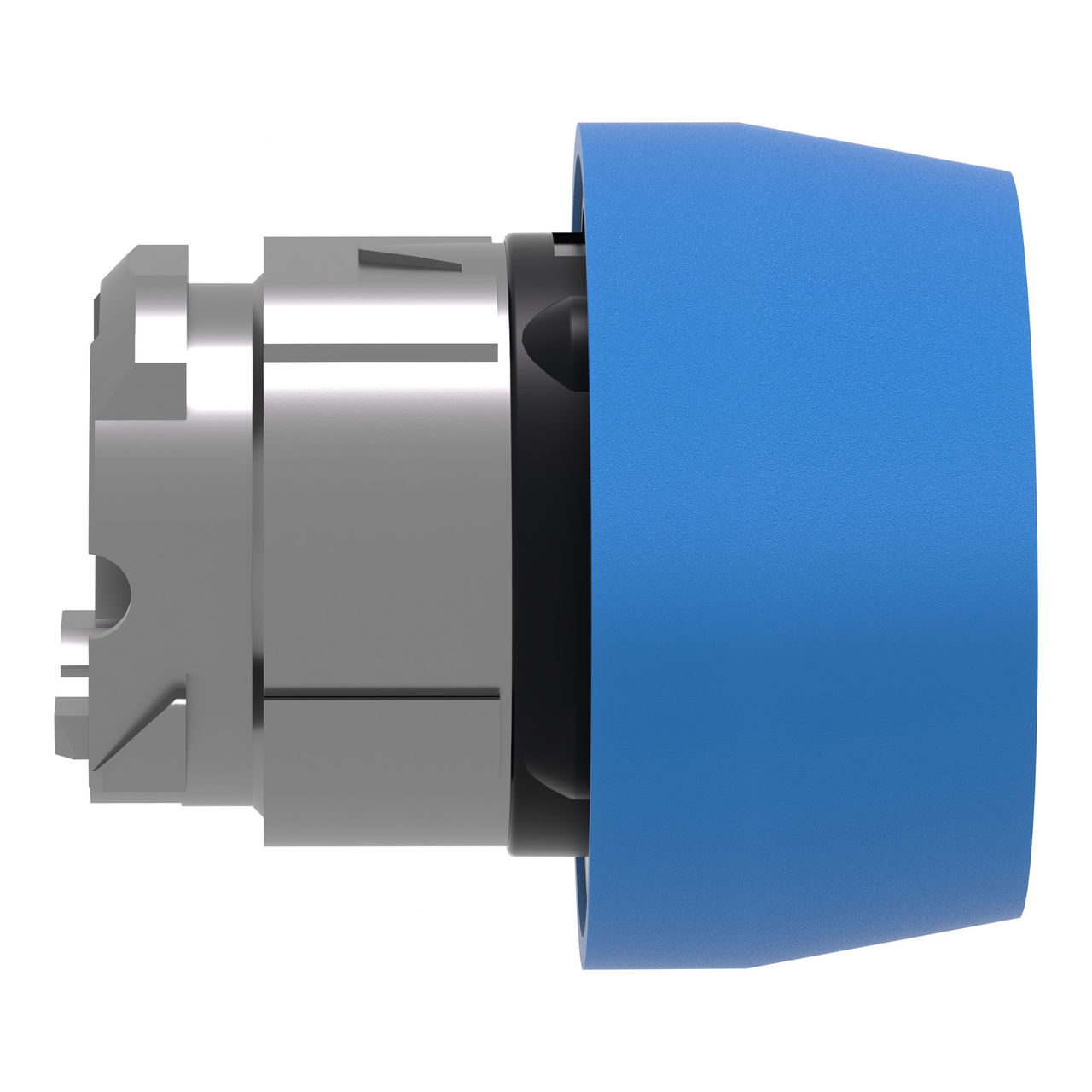 Blue flush pushbutton head Ø22 spring return unmarked – Image 6 of 7