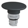 Black Ø60 mushroom pushbutton head Ø22 spring return