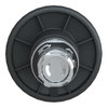 Black Ø60 mushroom pushbutton head Ø22 spring return