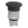 Black Ø40 mushroom pushbutton head Ø22 latching turn release