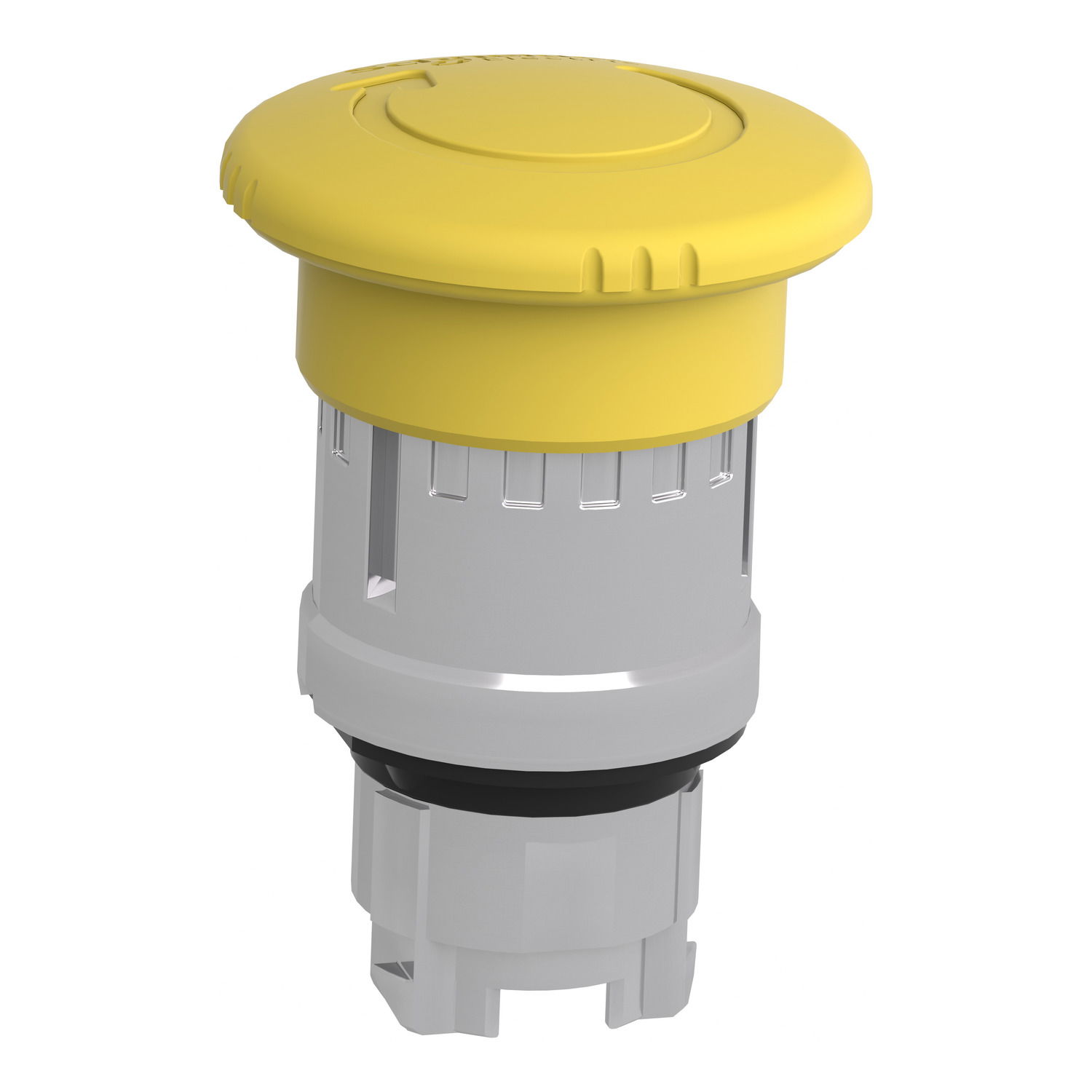 Yellow Ø40 mushroom pushbutton head Ø22 latching turn release – Image 3 of 9