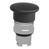 Black Ø40 mushroom pushbutton head Ø22 latching push-pull