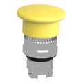 Pilzdrucktaster, Frontelement, Harmony XB4, Metall, 22mm, gelb, Pilz 40mm, Zugentriegelung
