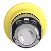 Yellow Ø40 mushroom pushbutton head Ø22 latching push-pull