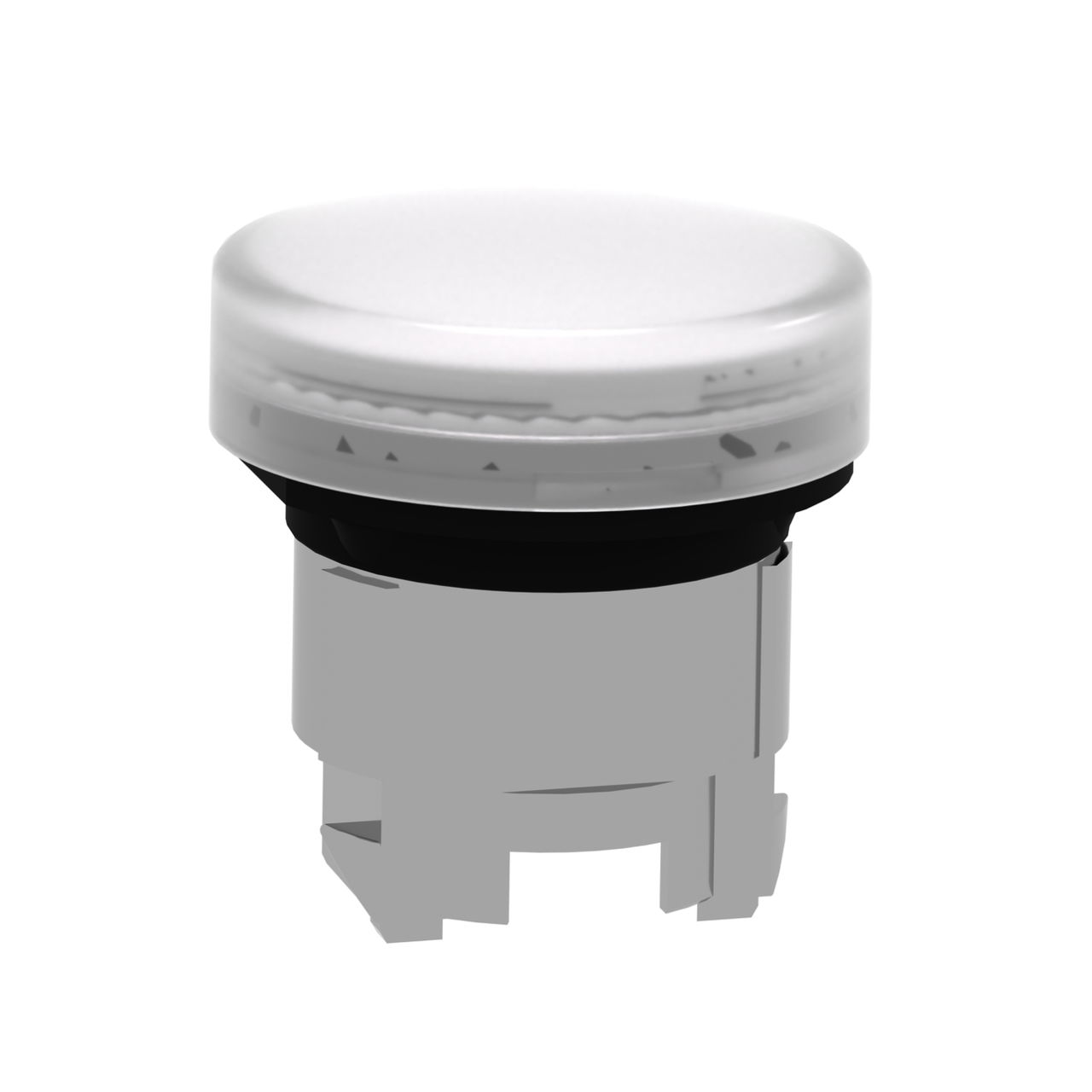 Head for pilot light, Harmony XB4, metal, white, 22mm, universal LED, plain lens – Image 3 of 9