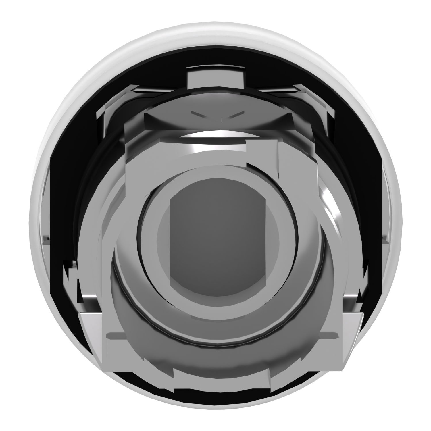 Head for pilot light, Harmony XB4, metal, white, 22mm, universal LED, plain lens – Image 2 of 9