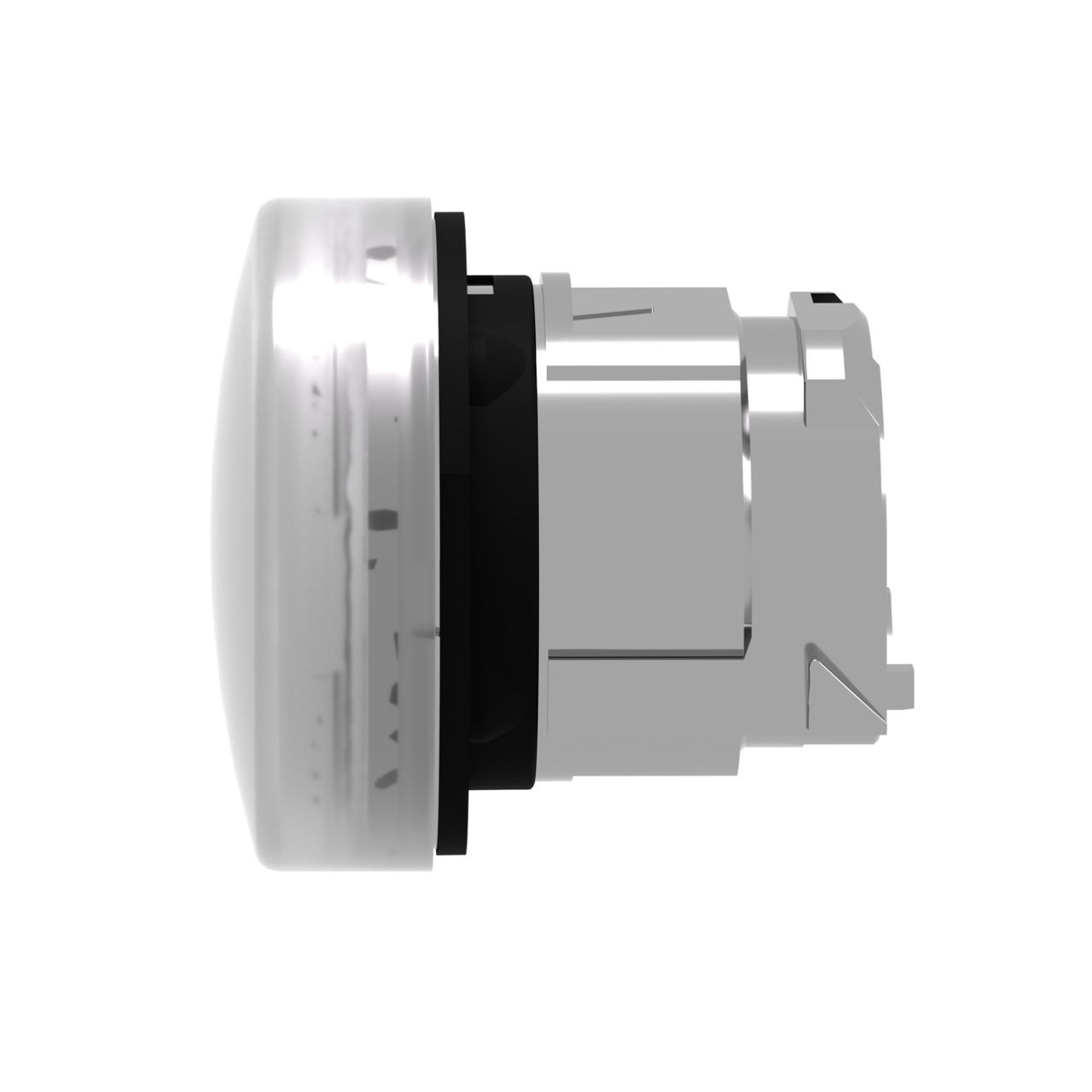 Head for pilot light, Harmony XB4, metal, white, 22mm, universal LED, plain lens – Image 7 of 9