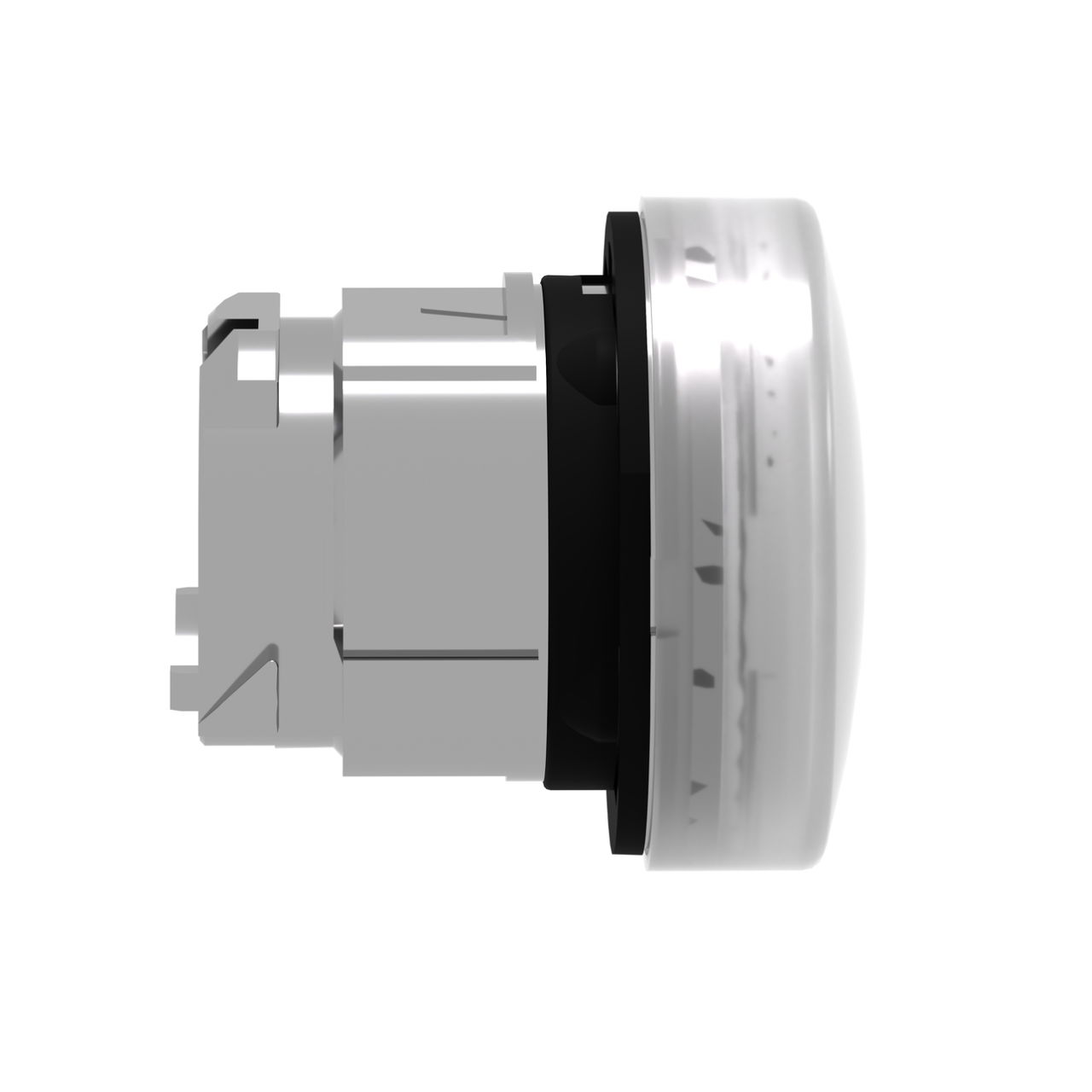 Head for pilot light, Harmony XB4, metal, white, 22mm, universal LED, plain lens – Image 6 of 9