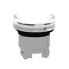 Head for pilot light, Harmony XB4, white, 22mm, with grooved lens, universal LED