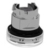 Head for pilot light, Harmony XB4, white, 22mm, with grooved lens, universal LED