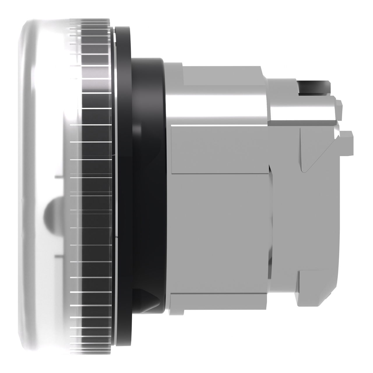 White pilot light head Ø22 with plain lens for BA9s bulb – Image 7 of 9