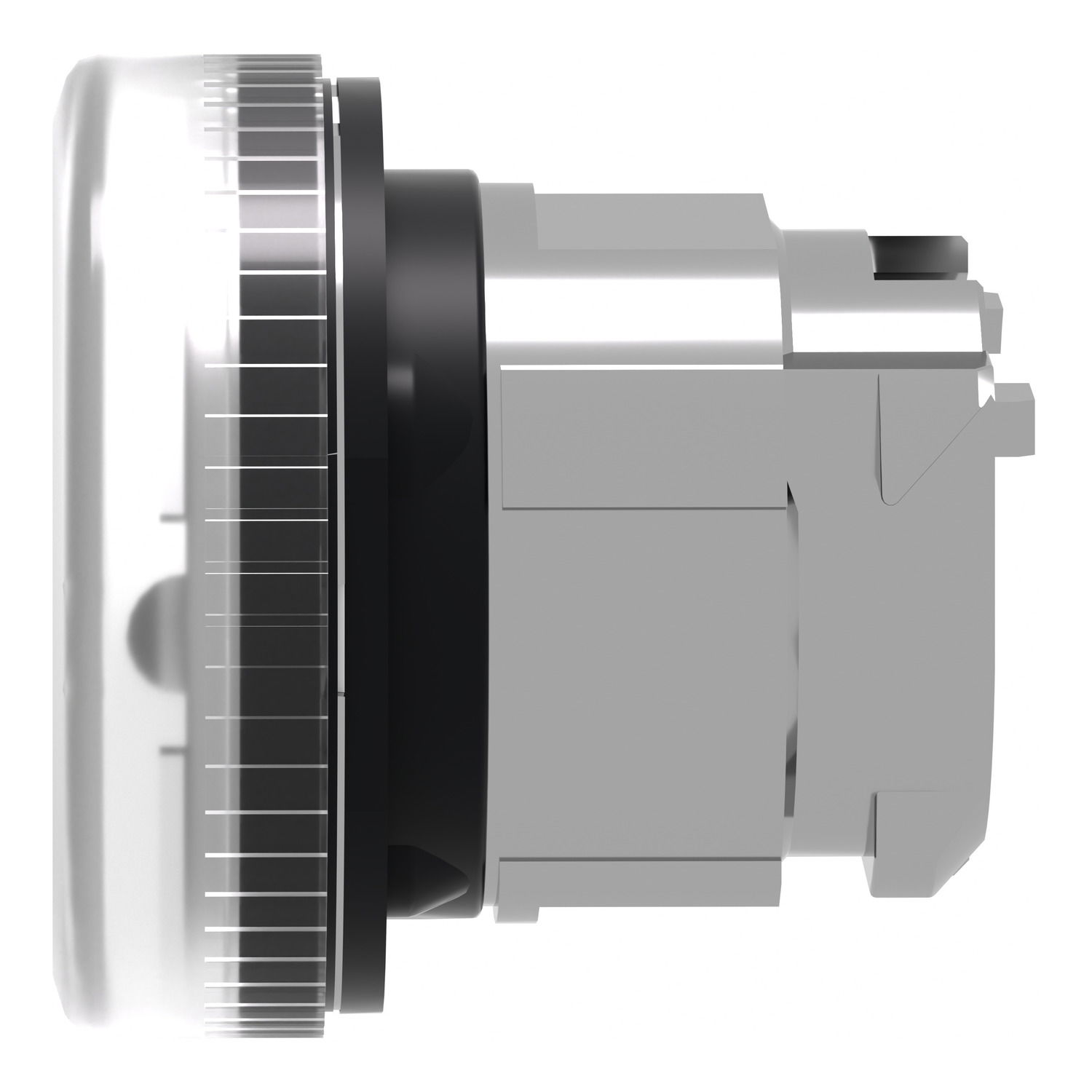 White pilot light head Ø22 with plain lens for BA9s bulb – Image 7 of 9