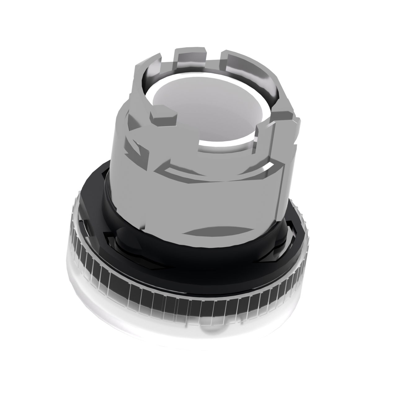 White pilot light head Ø22 with plain lens for BA9s bulb – Image 5 of 9