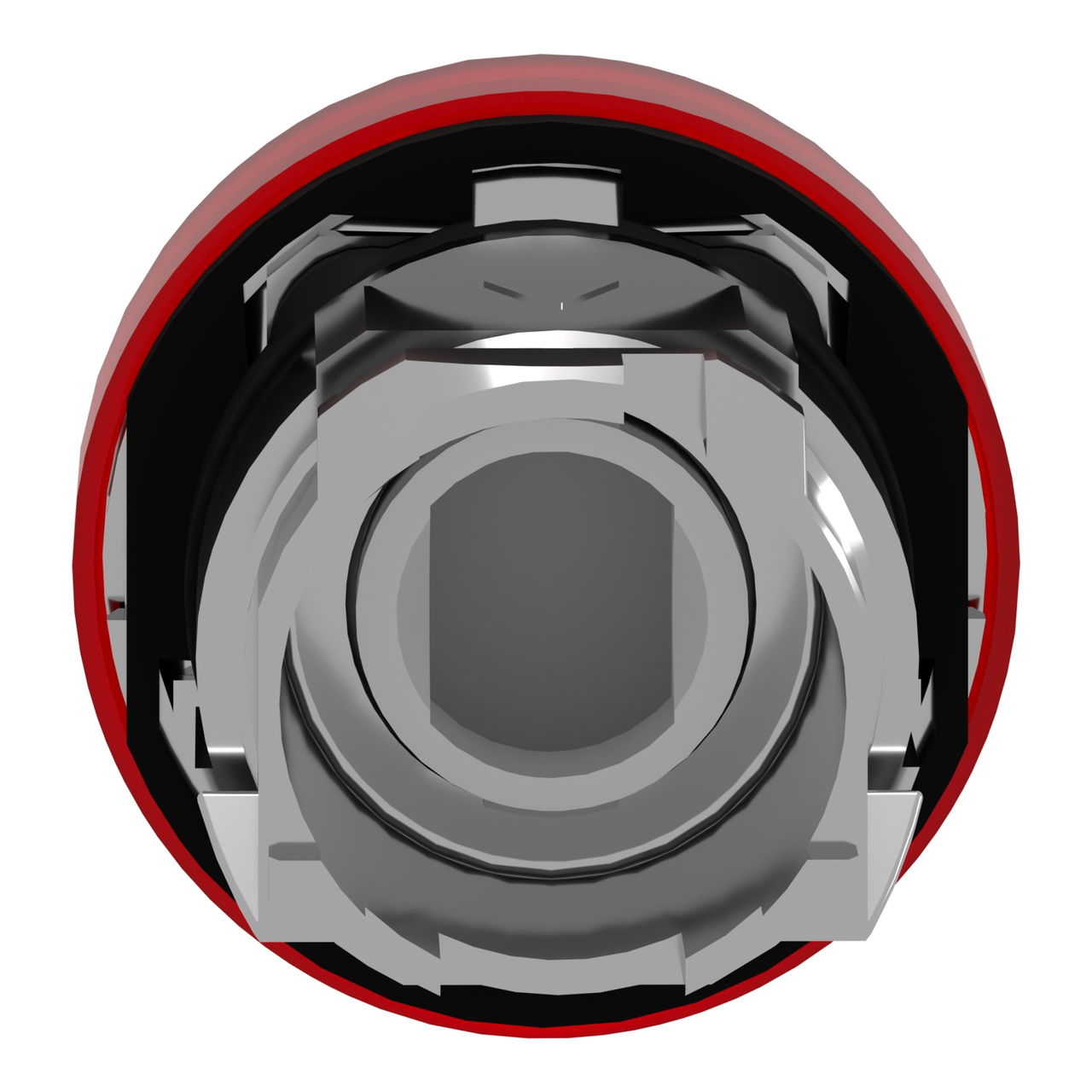 Head for pilot light, Harmony XB4, metal, red, 22mm, universal LED, plain lens – Image 2 of 9