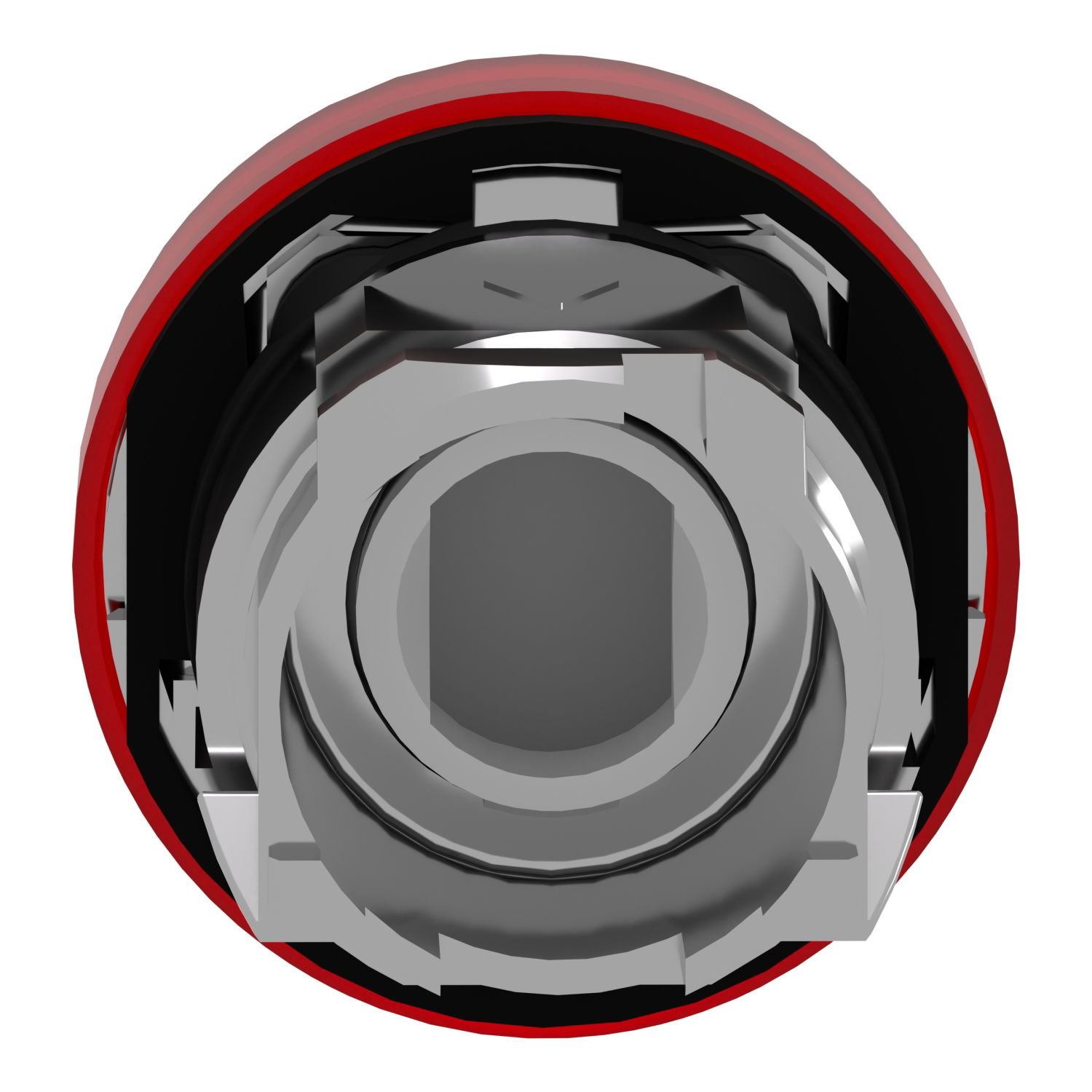 Head for pilot light, Harmony XB4, metal, red, 22mm, universal LED, plain lens – Image 2 of 9