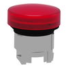 Head for pilot light, Harmony XB4, metal, red, 22mm, universal LED, plain lens