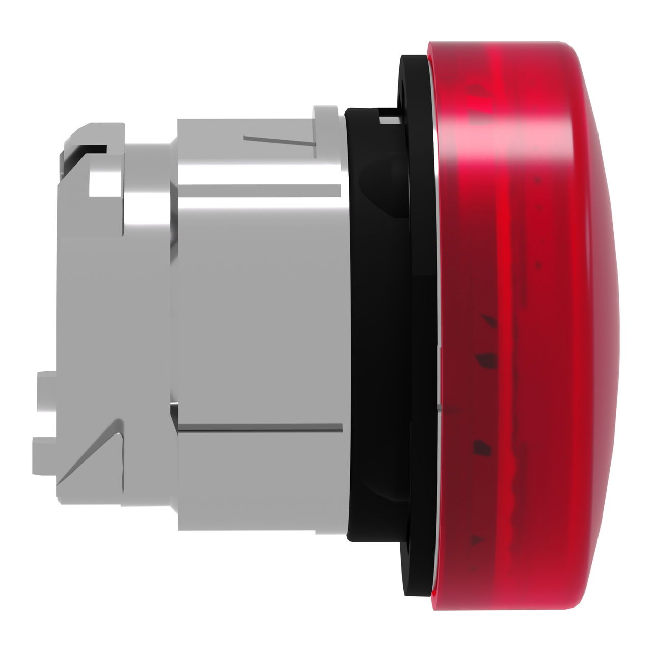 Head for pilot light, Harmony XB4, metal, red, 22mm, universal LED, plain lens – Image 6 of 9