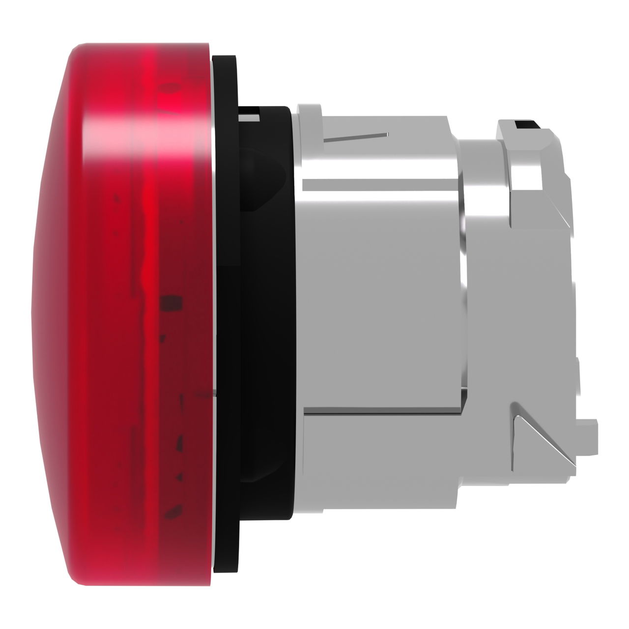 Head for pilot light, Harmony XB4, metal, red, 22mm, universal LED, plain lens – Image 7 of 9