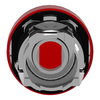 Head for pilot light, Harmony XB4, metal, red, 22mm, universal LED, grooved lens