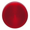 Head for pilot light, Harmony XB4, metal, red, 22mm, universal LED, grooved lens