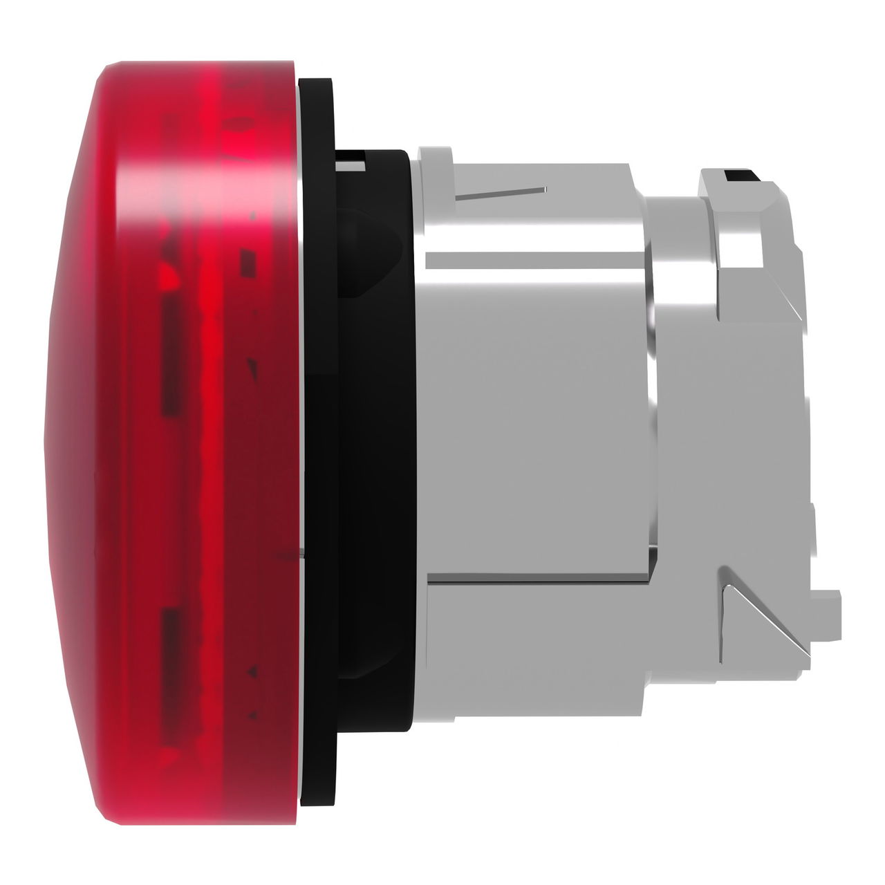 Head for pilot light, Harmony XB4, metal, red, 22mm, universal LED, grooved lens – Image 7 of 9