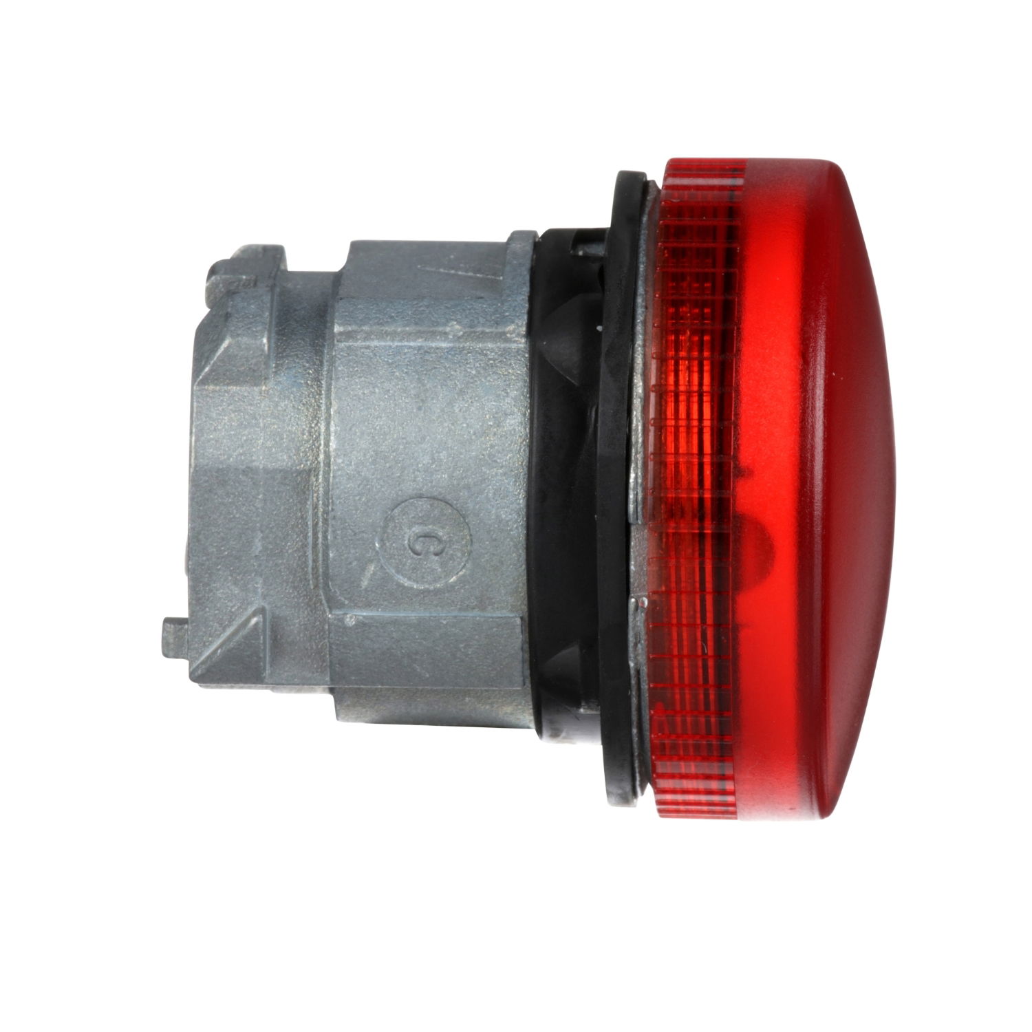 Red pilot light head Ø22 with plain lens for BA9s bulb – Image 5 of 7