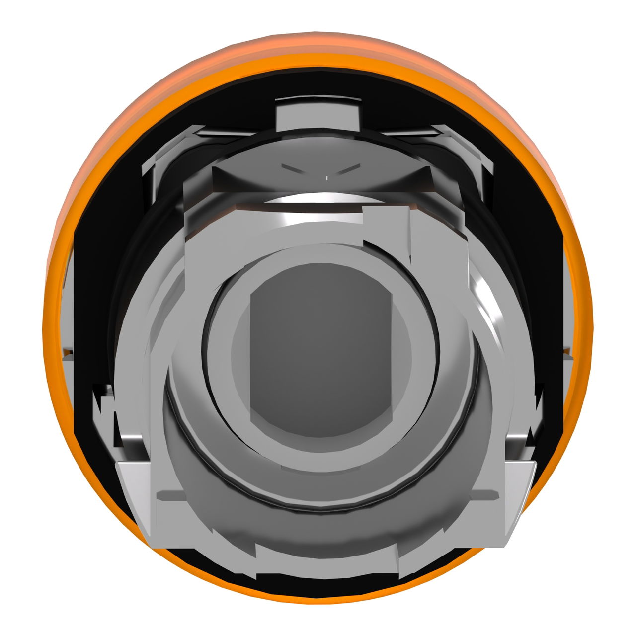 Head for pilot light, Harmony XB4, metal, orange, 22mm, universal LED, plain lens – Image 2 of 9