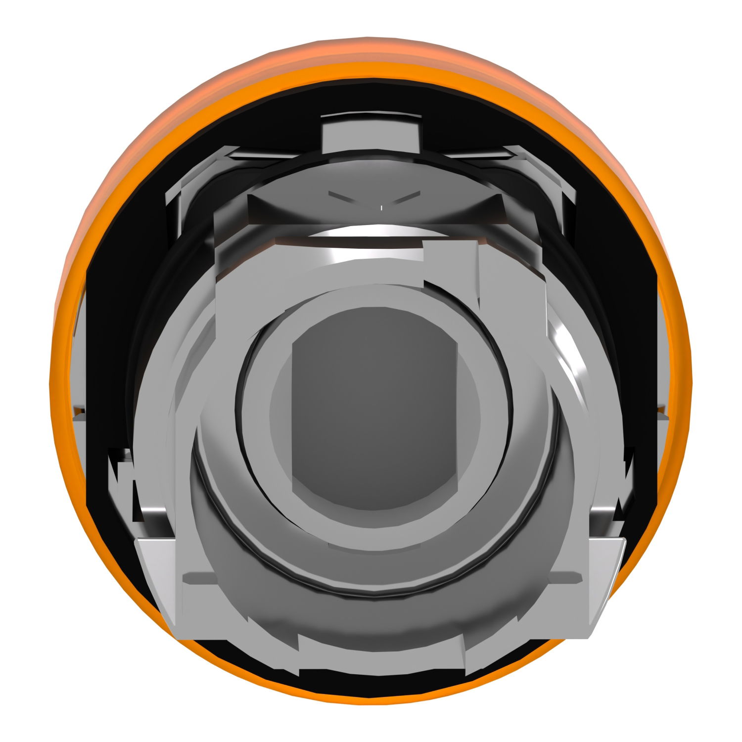 Head for pilot light, Harmony XB4, metal, orange, 22mm, universal LED, plain lens – Image 2 of 9
