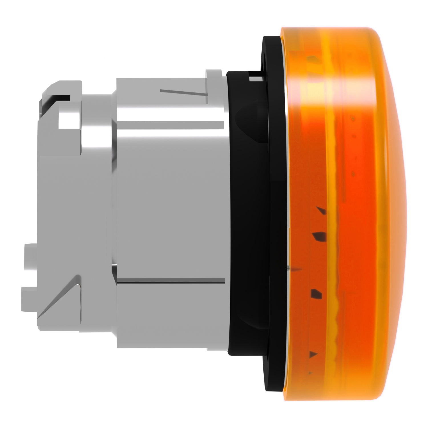 Head for pilot light, Harmony XB4, metal, orange, 22mm, universal LED, plain lens – Image 6 of 9