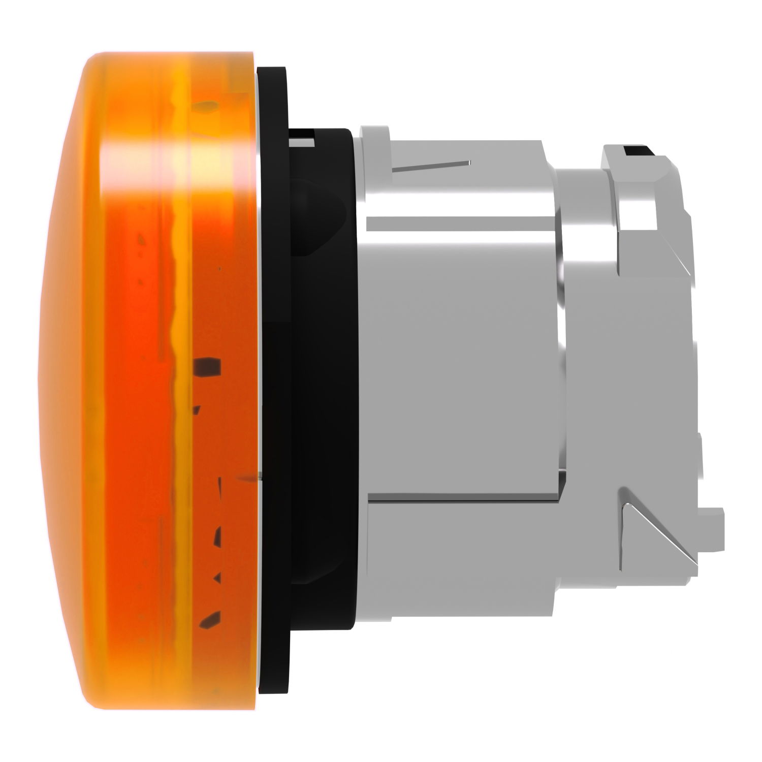 Head for pilot light, Harmony XB4, metal, orange, 22mm, universal LED, plain lens – Image 7 of 9