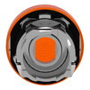 Head for pilot light, Harmony XB4, orange, 22mm, with grooved lens, universal LED