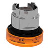Head for pilot light, Harmony XB4, orange, 22mm, with grooved lens, universal LED