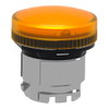 Orange pilot light head Ø22 with plain lens for BA9s bulb